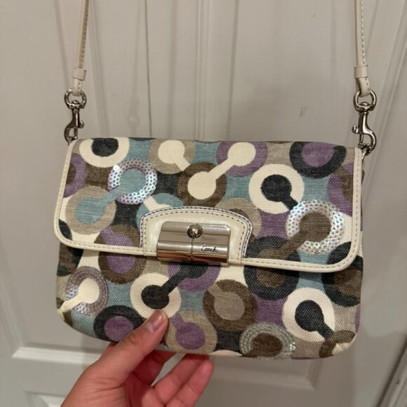 Coach Kristin Op Art Sequin Swingpack crossbody bag - Picture 3 of 6